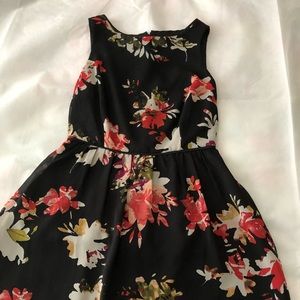 Black floral dress